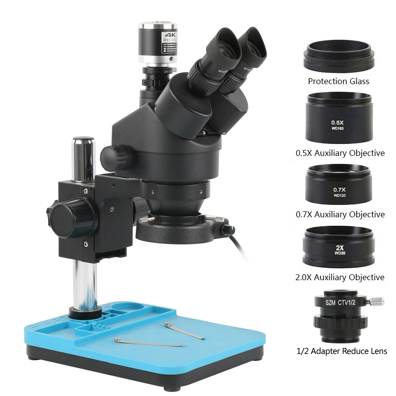 7X-90X 동시 초점 줌 삼안 스테레오 현미경 4K  - Simul-Focal Industrial Microscope 4K Hdmi 리뷰 및 가격